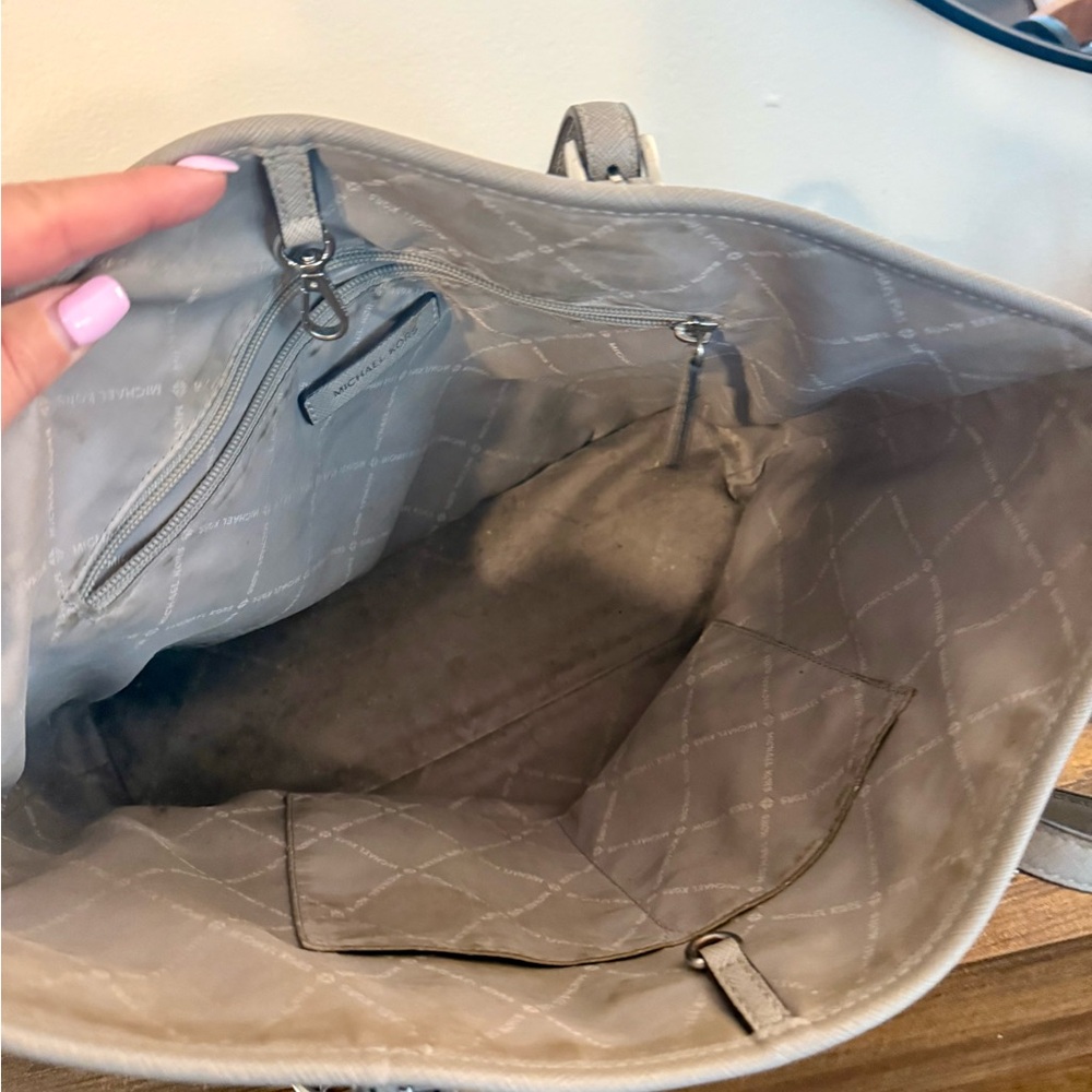 Michael Kors Soft Gray Saffiano Tote - Picture 7 of 8